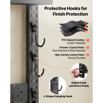 Βάση όπλων VEVOR για τοποθέτηση σε τοίχο, από βαρέως τύπου ατσάλι, εσωτερική βάση για κυνηγετικά όπλα με J-Hooks, επιπλέον δίσκος αποθήκευσης, θήκη αποθήκευσης αξεσουάρ όπλων, χωράει έως και 3 τουφέκια ή κυνηγετικά όπλα, για τακτικό εξοπλισμό