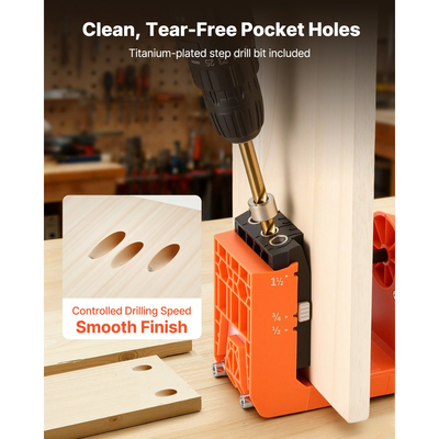 Κιτ Διάτρησης Τύπων VEVOR, Ρυθμιζόμενο 12,7 / 19 / 38,1 mm, Λαβή με περιστροφή 360°, Σύστημα Διάτρησης Τύπων με Βίδες 260, Σφιγκτήρας C, Κολάρο Στοπ, Τρυπάνι, Εύκολη Σύσφιξη και Ρύθμιση, για Ξυλουργική