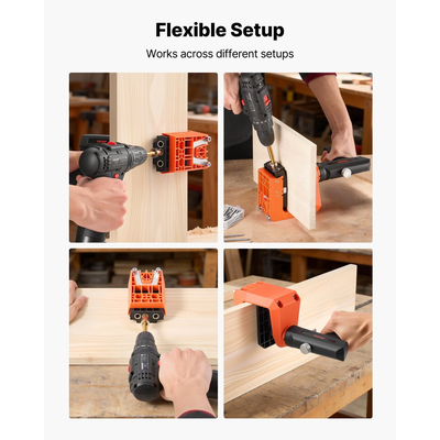 Κιτ Διάτρησης Τύπων VEVOR, Ρυθμιζόμενο 12,7 / 19 / 38,1 mm, Λαβή με περιστροφή 360°, Σύστημα Διάτρησης Τύπων με Βίδες 260, Σφιγκτήρας C, Κολάρο Στοπ, Τρυπάνι, Εύκολη Σύσφιξη και Ρύθμιση, για Ξυλουργική