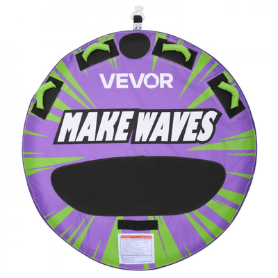 Ρυμουλκούμενοι σωλήνες VEVOR για σκάφη, Φουσκωτοί σωλήνες και ρυμουλκούμενα σκάφους για 2 αναβάτες, Σωλήνας θαλάσσιων σπορ χωρητικότητας 154 κιλών για τράβηγμα σκάφους - με αντιολισθητικό μαξιλαράκι, πλήρες νάιλον κάλυμμα, επενδεδυμένες λαβές και βαλβίδα ασφαλείας