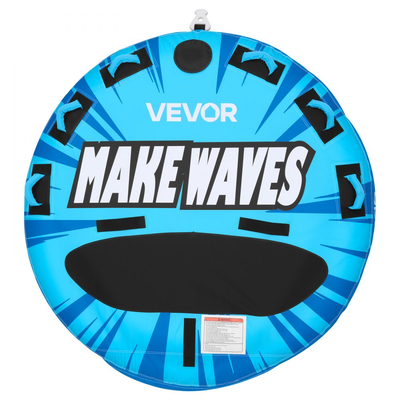 Ρυμουλκούμενοι σωλήνες VEVOR για σκάφη, Φουσκωτοί σωλήνες και ρυμουλκούμενα σκάφους για 3 άτομα, Σωλήνας θαλάσσιων σπορ χωρητικότητας 231 kg για τράβηγμα σκάφους - με αντιολισθητικό μαξιλαράκι, πλήρες νάιλον κάλυμμα, επενδεδυμένες λαβές και βαλβίδα ασφαλείας