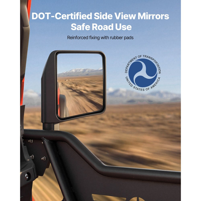 Πόρτες VEVOR Jeep Tube, 4θυρες, συμβατές με Jeep Wrangler JL JLU & Gladiator JT 4XE 2018-2026, Χαλύβδινες μπροστινές και πίσω σωληνωτές ημιθυρίδες Off Road με πιστοποιημένους πλευρικούς καθρέφτες DOT και λαστιχένια μαξιλαράκια.