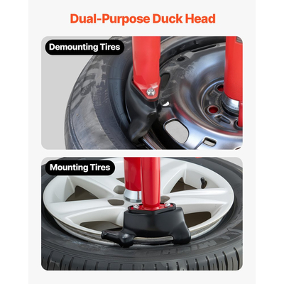 Κιτ χειροκίνητης αλλαγής ελαστικών VEVOR με κεφαλή πάπιας με ασημί κώνο, κατάλληλο για ζάντες 406-533 mm, Κιτ προσαρμογέα χειροκίνητης αλλαγής ελαστικών βαρέως τύπου, εργαλείο τοποθέτησης και αποσυναρμολόγησης για τα περισσότερα αυτοκίνητα, SUV, φορτηγά, ATV