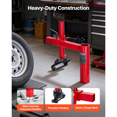 Κιτ χειροκίνητης αλλαγής ελαστικών VEVOR με κεφαλή πάπιας με ασημί κώνο, κατάλληλο για ζάντες 406-533 mm, Κιτ προσαρμογέα χειροκίνητης αλλαγής ελαστικών βαρέως τύπου, εργαλείο τοποθέτησης και αποσυναρμολόγησης για τα περισσότερα αυτοκίνητα, SUV, φορτηγά, ATV