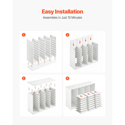 Οργανωτής Λογοτεχνίας VEVOR, Γραμματοκιβώτιο Γραφείου 36 Διαμερισμάτων με Αποσπώμενα Ράφια, Ξύλινος Ταξινομητής Γραμματοκιβωτίων με Μοριοσανίδα, Οργανωτής Οικιακής Αποθήκευσης Γραφείου για Αρχεία, Έγγραφα, Χαρτί, Λευκό