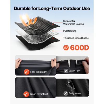 Κάλυμμα αμαξιδίου γκολφ VEVOR, Ορατό πλήρες περίβλημα αμαξιδίου γκολφ 2&2+2 επιβατών, Αδιάβροχο κάλυμμα αυτοκινήτου Oxford από ύφασμα Oxford 600D που ταιριάζει στα περισσότερα καροτσάκια Club Car, Yamaha, EZGO, Honda, Επίστρωση PVC & Αντιανεμικός σχεδιασμός γάντζου