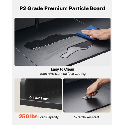 Πάγκος Πλυντηρίου-Στεγνωτηρίου VEVOR με Ράφι, Ξύλινο Επικάλυμμα Πλυντηρίου-Στεγνωτηρίου 137 x 69,9 cm με 2 Συρτάρια & Γάντζους, Επικάλυμμα Πλυντηρίου Ρούχων για Ντουλάπα Πλυντηρίου, Οργάνωση και Αποθήκευση, Μαύρο