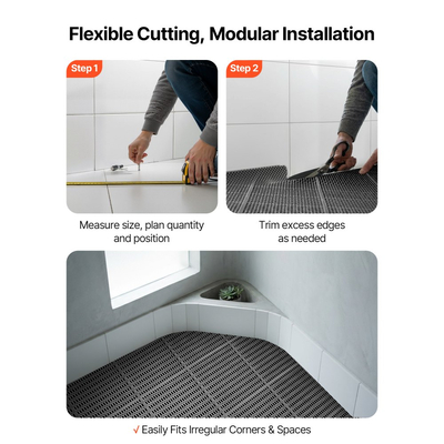 Πατάκι αποστράγγισης VEVOR, 90 x 1500 cm, Αντιολισθητικό επαγγελματικό πατάκι δαπέδου PVC, Κοίλο ρολό πατακιού αποστράγγισης νερού για υγρές περιοχές, για εξωτερικό εσωτερικό εστιατόριο, πισίνα, βεράντα, μπάνιο, τουαλέτα, μαύρο