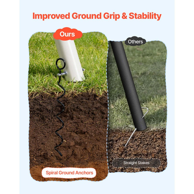 Σετ κούνιας VEVOR για αυλή, κάθισμα κούνιας 110 x 80 cm και δύο καθίσματα με ζώνη, με μεταλλική βάση σε σχήμα Α βαρέως τύπου, ικανότητα φορτίου 318 kg, ενισχυμένο με σπειροειδείς άγκυρες εδάφους, κούνια εξωτερικού χώρου για παιδιά