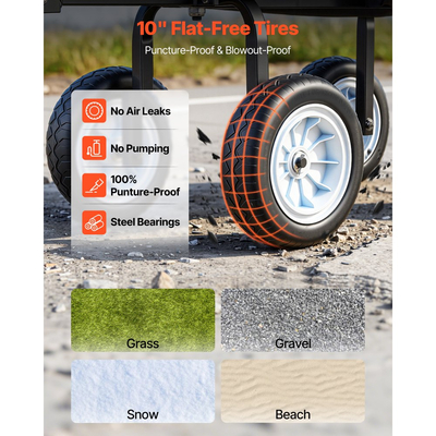 Καρότσι κήπου VEVOR με κάθισμα, 226,8 kg, Κάθισμα εργασίας κήπου από χάλυβα με ρόδες, Σκαμπό κηπουρικής βαρέως τύπου, με δίσκο εργαλείων και ρυθμιζόμενη λαβή, Καρότσι εξωτερικού χώρου, για γκαζόν, βεράντα, αυλή, πράσινο