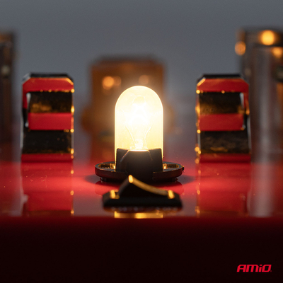 Amio – Λάμπες Αλογόνου WY5W W2.1x9.5d Καρφωτές 12V 5W Πορτοκαλί Lumitec για Φλας & Καθαρή Σήμανση – Σετ 2 Τεμ. (04626/AM)