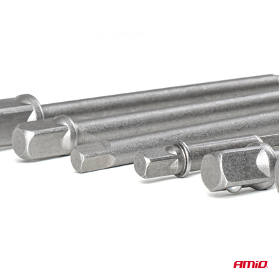 Amio – Προσαρμογείς HEX 1/4" σε Καρυδάκια 1/4" 3/8" 1/2" Heavy Duty για Σταθερή Τοποθέτηση & Καθημερινή Χρήση – Σετ 6 Τεμ. (04781/AM)