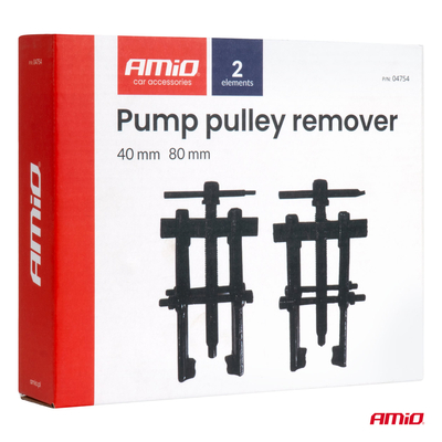 Amio – Εξολκέας Τροχαλίας Αντλίας 40-80mm Heavy Duty για Αφαίρεση με Υψηλή Δύναμη & Ασφαλή Χρήση – Σετ 2 Τεμ. (04754/AM)