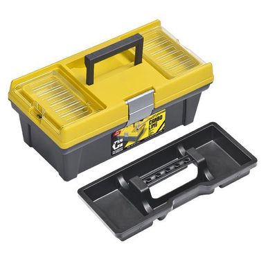 Εργαλειοθήκη πλαστική SEMI PROFI 12 CARBO
1 πλαστικό κλείστρο
2 ταμπακιέρες ρυθμιζόμενες με πολυκαρβονικό καπάκι
1 δίσκος
Διαστάσεις: 312X150X100mm / CARBO-SEMI-PROFI-12