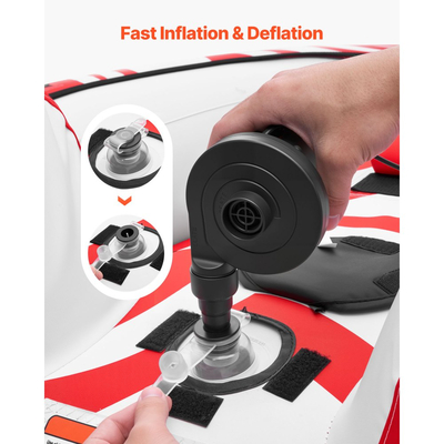 Ρυμουλκούμενοι σωλήνες VEVOR για σκάφη, Φουσκωτοί σωλήνες σκάφους και ρυμουλκούμενα για 2 άτομα, Σωλήνες θαλάσσιων σπορ χωρητικότητας 154 kg για τράβηγμα σκάφους - με 2 κόκπιτ, πλήρες κάλυμμα από νάιλον, λαβές με επένδυση και βαλβίδα ασφαλείας