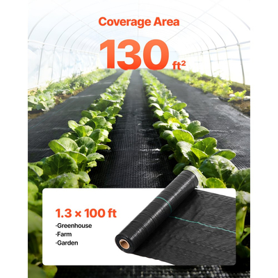 Ύφασμα VEVOR για φράγμα ζιζανίων βαρέως τύπου, 0,4 x 30,5m 90,7g ύφασμα τοπίου, υφασμένα υφάσματα αποκλεισμού ζιζανίων, υφάσματα κήπου, φράγμα ζιζανίων, κάλυψη εδάφους ελέγχου ζιζανίων, ιμάντες γεωυφάσματος, χαλάκι κηπουρικής, μαύρο