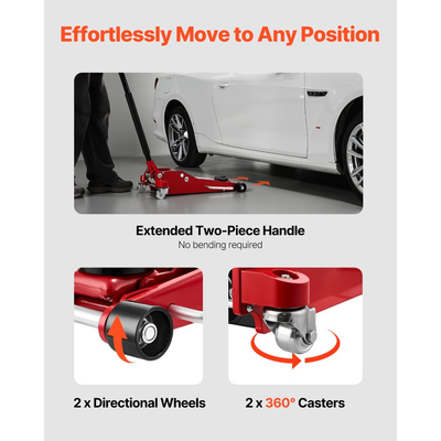 Γρύλος δαπέδου χαμηλού προφίλ VEVOR, χωρητικότητας 3 τόνων, γρύλος δαπέδου αλουμινίου αγώνων με αντλία γρήγορης ανύψωσης διπλών εμβόλων, υδραυλικός ανυψωτήρας τρόλεϊ για σπορ αυτοκίνητα, sedan, SUV, φορτηγάκια, εύρος ανύψωσης 85-515 mm