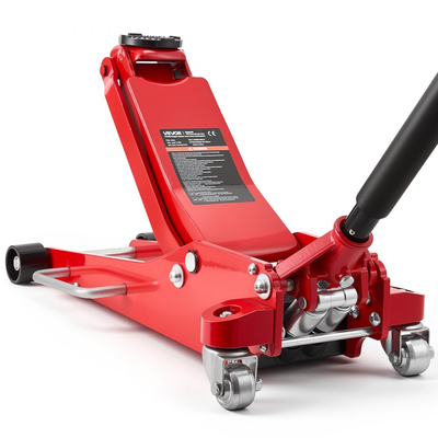 Γρύλος δαπέδου χαμηλού προφίλ VEVOR, χωρητικότητας 3 τόνων, γρύλος δαπέδου αλουμινίου αγώνων με αντλία γρήγορης ανύψωσης διπλών εμβόλων, υδραυλικός ανυψωτήρας τρόλεϊ για σπορ αυτοκίνητα, sedan, SUV, φορτηγάκια, εύρος ανύψωσης 85-515 mm