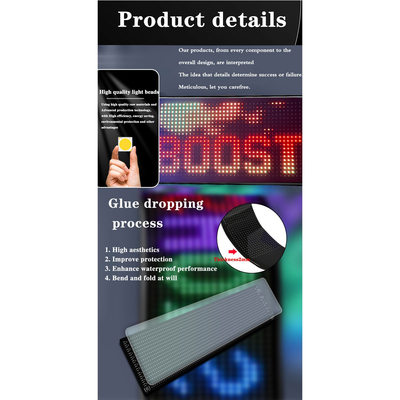 GLOBOSTAR® MATRIX GLB-106-0003 Εύκαμπτη Κυλιόμενη Ψηφιακή Επιγραφή 59.5x12cm P6 96x16 Pixel LED 10W DC 5V 2A με USB 2.0 Αδιάβροχο IP65 Πολύχρωμο RGB - Bluetooth Control μέσω iPIXEL APP - Μ59.5 x Π0.2 x Υ12cm - 2 Χρόνια Εγγύηση