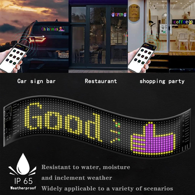 GLOBOSTAR® MATRIX GLB-106-0002 Εύκαμπτη Κυλιόμενη Ψηφιακή Επιγραφή 37.4x9.2cm P5 64x16 Pixel LED 10W DC 5V 2A με USB 2.0 Αδιάβροχο IP65 Πολύχρωμο RGB - Bluetooth Control μέσω iPIXEL APP - Μ37.4 x Π0.2 x Υ9.2cm - 2 Χρόνια Εγγύηση