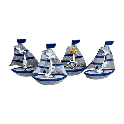 Διακοσμητικό Souvenir Καραβάκι - Σετ 8 τεμάχια - L2026-30ABCD - 125562