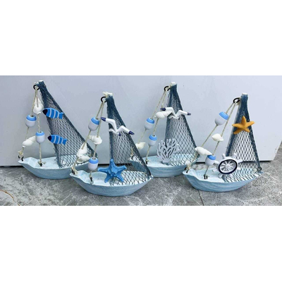 Διακοσμητικό Souvenir Καραβάκι - Σετ 8 τεμάχια - L2026-32ABCD - 125564