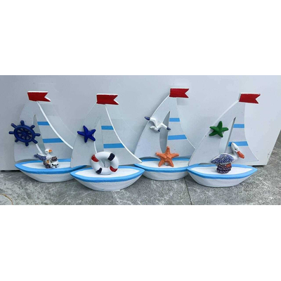 Διακοσμητικό Souvenir Καραβάκι - Σετ 8 τεμάχια - L2026-29ABCD - 125561