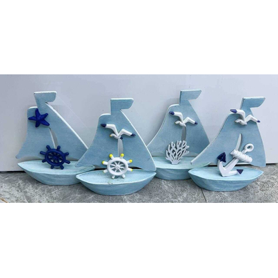 Διακοσμητικό Souvenir Καραβάκι - Σετ 8 τεμάχια - L2026-31ABCD - 125563