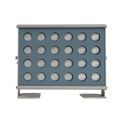 GLOBOSTAR® FLOODHENO 999-0264 Προβολέας Σποτ Wall Washer LED 36W 2880lm 30° DC 24V Αδιάβροχο IP65 Πολύχρωμο RGB Dimmable DMX512 - Bridgelux SMD Chip - Γκρι - Μ22 x Π11 x Υ16.5cm - 3 Χρόνια Εγγύηση