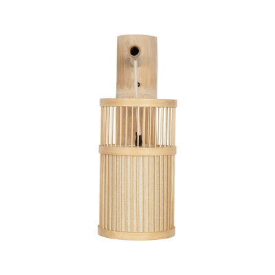GLOBOSTAR® TULUM 01978 Boho Φωτιστικό Τοίχου - Απλίκα με Ντουί 1 x E27 AC 220-240V IP20 - Μπεζ - Μ16 x Π26.5 x Υ47cm