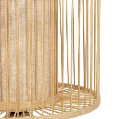 GLOBOSTAR® TULUM 01993 Boho Επιτραπέζιο Φωτιστικό Πορτατίφ με Ντουί 1 x E27 AC 220-240V IP20 - Μπεζ - Μ30 x Π30 x Υ40cm