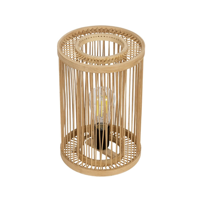 GLOBOSTAR® NOMAD 02000 Boho Επιτραπέζιο Φωτιστικό Πορτατίφ με Ντουί 1 x E27 AC 220-240V IP20 - Μπεζ - Μ20 x Π20 x Υ30cm