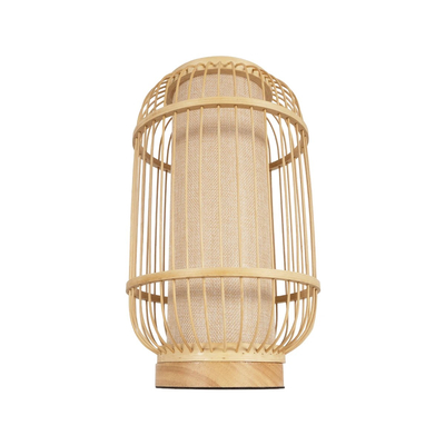 GLOBOSTAR® TULUM 02001 Boho Επιτραπέζιο Φωτιστικό Πορτατίφ με Ντουί 1 x E27 AC 220-240V IP20 - Μπεζ - Μ20 x Π20 x Υ32cm