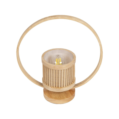 GLOBOSTAR® TULUMKO 02008 Boho Επιτραπέζιο Φωτιστικό Πορτατίφ με Ντουί 1 x E27 AC 220-240V IP20 - Μπεζ - Μ30 x Π12 x Υ32cm