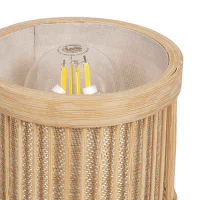 GLOBOSTAR® TULUMKO 02008 Boho Επιτραπέζιο Φωτιστικό Πορτατίφ με Ντουί 1 x E27 AC 220-240V IP20 - Μπεζ - Μ30 x Π12 x Υ32cm
