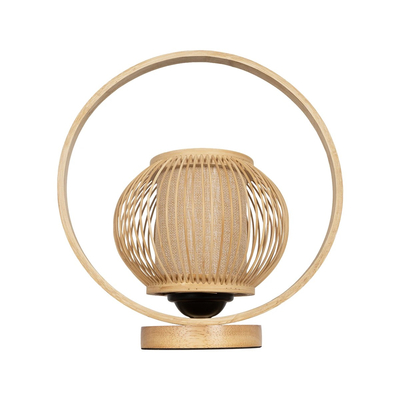GLOBOSTAR® TULUMKO 02009 Boho Επιτραπέζιο Φωτιστικό Πορτατίφ με Ντουί 1 x E27 AC 220-240V IP20 - Μπεζ - Μ30 x Π18 x Υ32cm