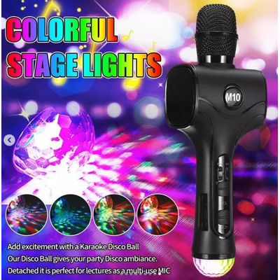 Ασύρματο μικρόφωνο Karaoke με ηχείο - M10 - 961867 - Red