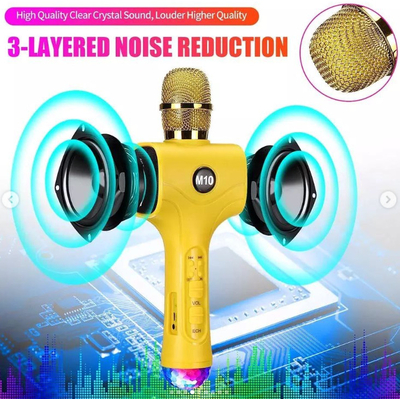Ασύρματο μικρόφωνο Karaoke με ηχείο - M10 - 961867 - Red
