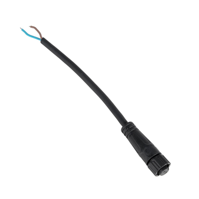 GLOBOSTAR® CONNECTOR 999-0265 2 Pin Σύνδεσμος Τροφοδοσίας για Wall Washers & Προβολείς με Είσοδο 2 x 0.25mm2 & Έξοδο 1 x Αρσενικό Βύσμα Αδιάβροχο IP65 - Μαύρο - Μ20 x Π1.5 x Υ1.5cm