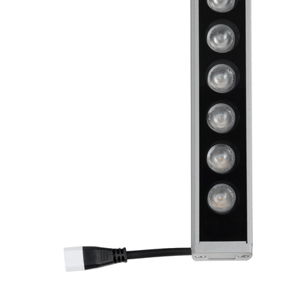 GLOBOSTAR® WASHERPANDA 999-0272 Μπάρα Φωτισμού Wall Washer LED 36W 3960lm 15° DC 24V Αδιάβροχο IP67 Θερμό Λευκό 2700K Dimmable - Bridgelux SMD Chip - Γκρι Ανθρακί - Μ100 x Π4 x Υ3cm - 3 Χρόνια Εγγύηση