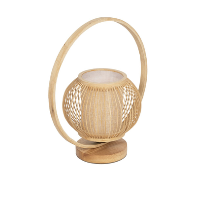 GLOBOSTAR® TULUMKO 02009 Boho Επιτραπέζιο Φωτιστικό Πορτατίφ με Ντουί 1 x E27 AC 220-240V IP20 - Μπεζ - Μ30 x Π18 x Υ32cm