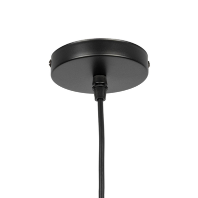 GLOBOSTAR® OLIVER 999-0188 Vintage Κρεμαστό Φωτιστικό Οροφής με Ντουί 1 x E27 AC 220-240V IP20 - Μελί & Μαύρο - Μ14 x Π14 x Υ30cm