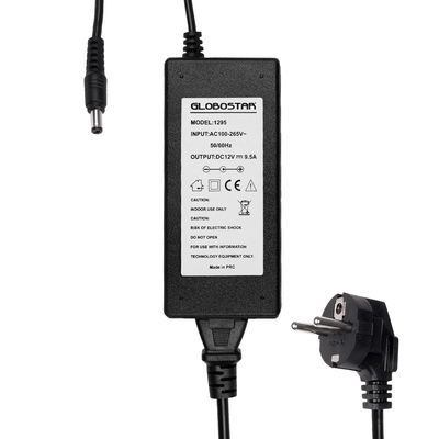 GLOBOSTAR® VOLTIX GLB-107-0004 Τροφοδοτικό/Μετασχηματιστής Class II SELV 120W 9.5A AC 220-240V σε DC 12V IP20 - Μαύρο Ματ - Μ14.2 x Π6.5 x Υ3.7cm - 3 Χρόνια Εγγύηση
