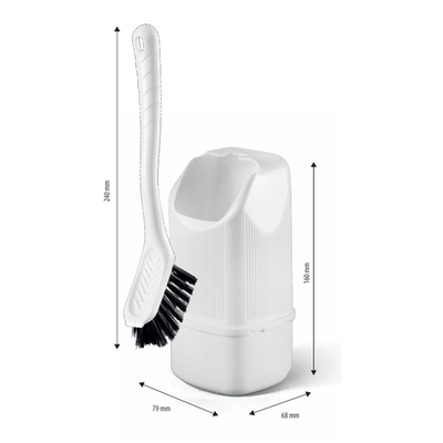 Lampa - Πιγκάλ Καθαρισμού Λεκάνης Πλαστικό Toilet Brush σε Λευκό Χρώμα με Διαστάσεις 79x68x160 mm - 1 Τεμ. (L4070.5)