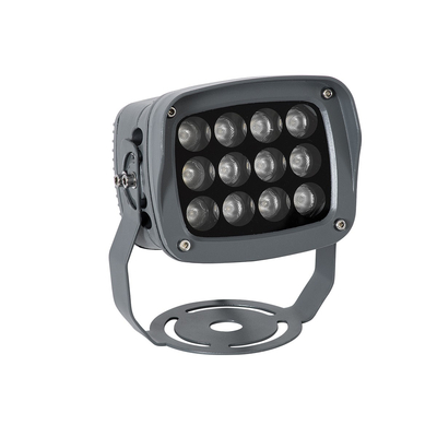 GLOBOSTAR® FLOODXENA 90124 Προβολέας Σποτ Wall Washer LED 12W 1020lm 10° AC 220-240V Αδιάβροχο IP65 Μπλε - Bridgelux SMD Chip - Γκρι Ανθρακί - Μ13.5 x Π11 x Υ15cm - 3 Χρόνια Εγγύηση