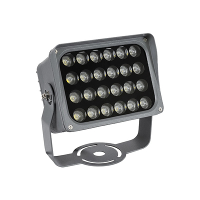GLOBOSTAR® FLOODXENA 90129 Προβολέας Σποτ Wall Washer LED 24W 2760lm 10° AC 220-240V Αδιάβροχο IP65 Φυσικό Λευκό 4500K - Bridgelux SMD Chip - Γκρι Ανθρακί - Μ18 x Π13.5 x Υ18cm - 3 Χρόνια Εγγύηση