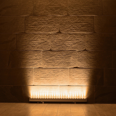 GLOBOSTAR® WASHERMARGO 90150 Μπάρα Φωτισμού Wall Washer LED 24W 2520lm 30° DC 24V Αδιάβροχο IP66 Ultra Θερμό Λευκό 2200K Dimmable - Bridgelux SMD Chip - Γκρι Ανθρακί - Μ100 x Π4 x Υ5cm - 3 Χρόνια Εγγύηση