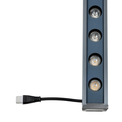 GLOBOSTAR® WASHERMARGO 90151 Μπάρα Φωτισμού Wall Washer LED 24W 2640lm 30° DC 24V Αδιάβροχο IP66 Θερμό Λευκό 2700K Dimmable - Bridgelux SMD Chip - Γκρι Ανθρακί - Μ100 x Π4 x Υ5cm - 3 Χρόνια Εγγύηση