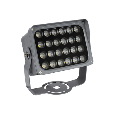 GLOBOSTAR® FLOODXENA 90130 Προβολέας Σποτ Wall Washer LED 24W 2880lm 10° AC 220-240V Αδιάβροχο IP65 Ψυχρό Λευκό 6000K - Bridgelux SMD Chip - Γκρι Ανθρακί - Μ18 x Π13.5 x Υ18cm - 3 Χρόνια Εγγύηση