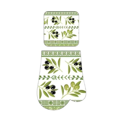 Γάντι & πιάστρα φούρνου Souvenir - Σετ 6pcs - Greece - 241859